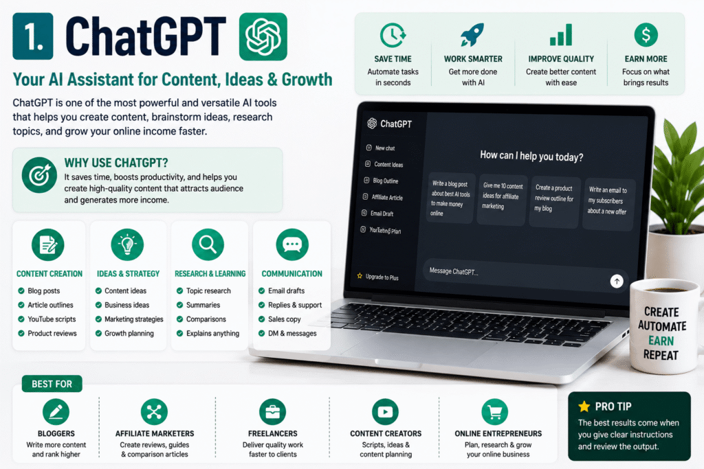 ChatGPT for blogging and affiliate marketing