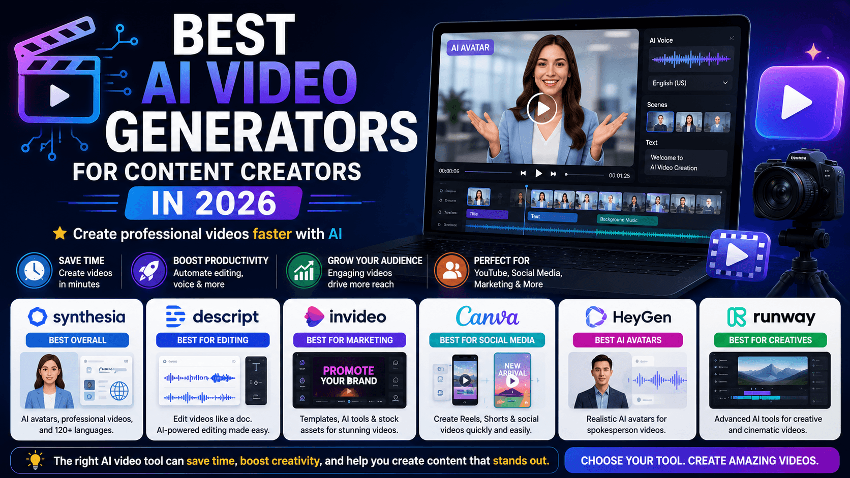 Best AI video generators for content creators in 2026