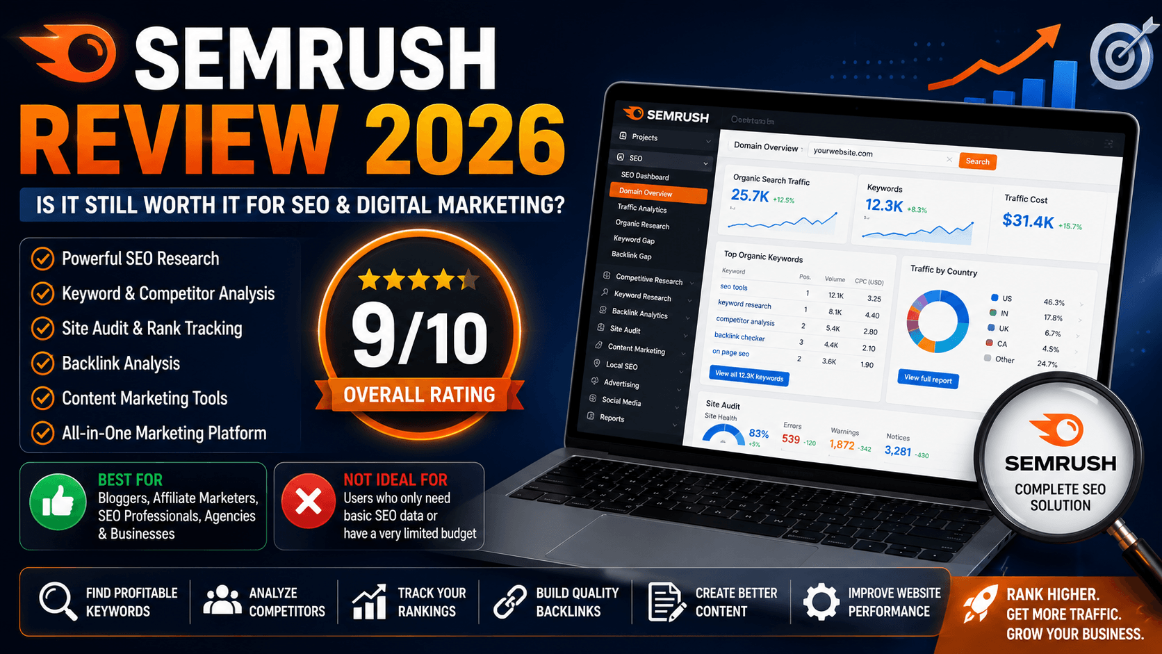 Semrush Review 2026 SEO tool analysis