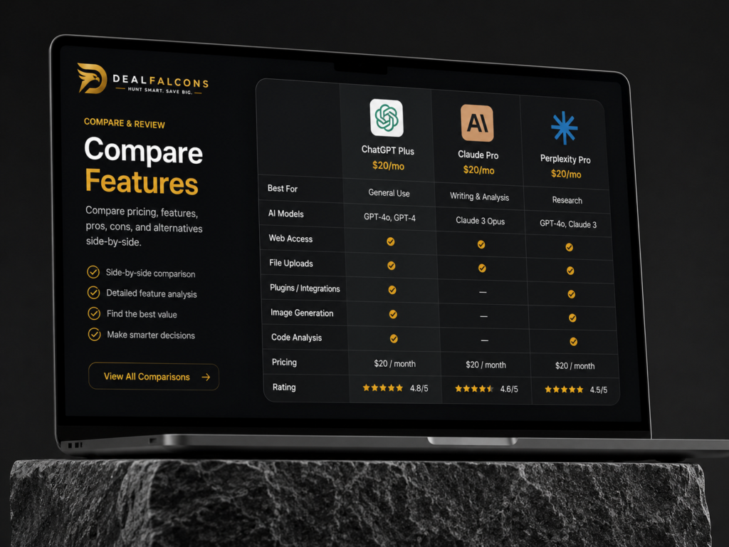 Compare AI software features pricing and alternatives