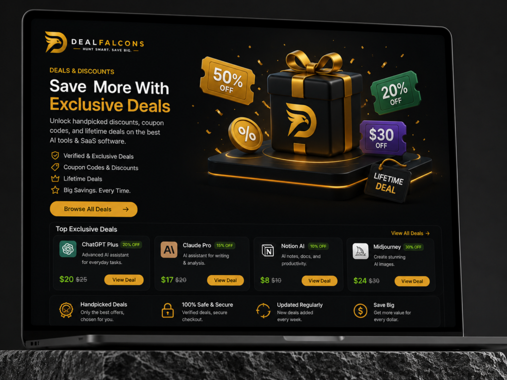 Best software deals and lifetime discounts on DealFalcons